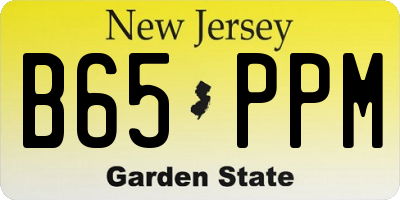 NJ license plate B65PPM