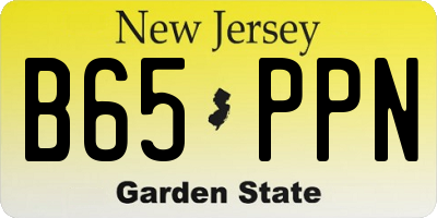 NJ license plate B65PPN