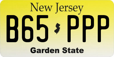 NJ license plate B65PPP