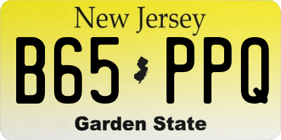 NJ license plate B65PPQ