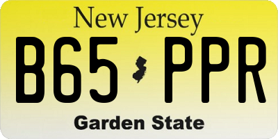 NJ license plate B65PPR