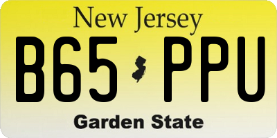 NJ license plate B65PPU