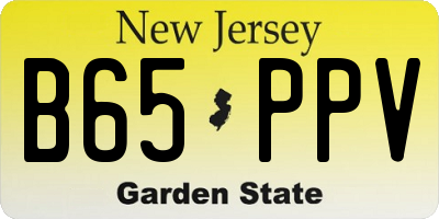 NJ license plate B65PPV