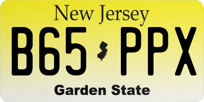 NJ license plate B65PPX
