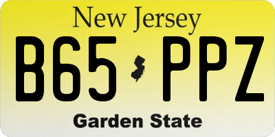 NJ license plate B65PPZ