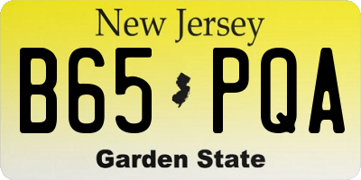 NJ license plate B65PQA