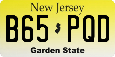 NJ license plate B65PQD