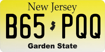 NJ license plate B65PQQ