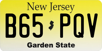 NJ license plate B65PQV