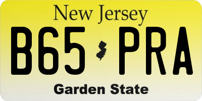 NJ license plate B65PRA
