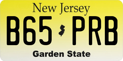 NJ license plate B65PRB