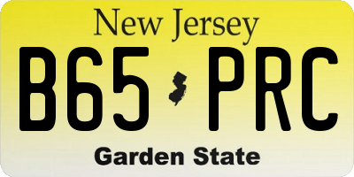 NJ license plate B65PRC
