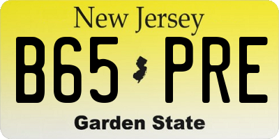 NJ license plate B65PRE