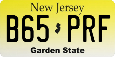 NJ license plate B65PRF