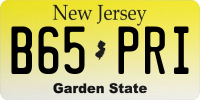 NJ license plate B65PRI