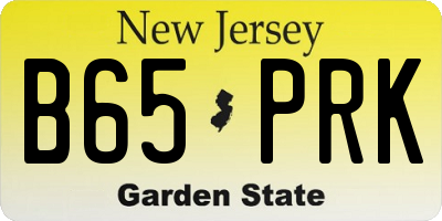 NJ license plate B65PRK