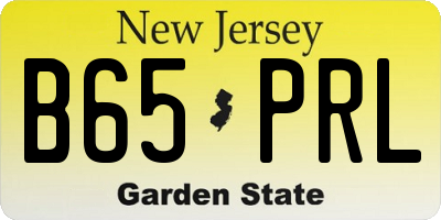 NJ license plate B65PRL