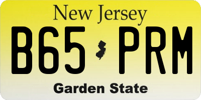 NJ license plate B65PRM
