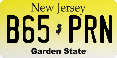NJ license plate B65PRN