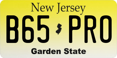 NJ license plate B65PRO