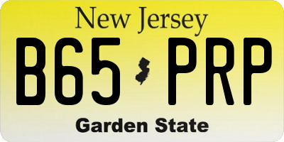 NJ license plate B65PRP