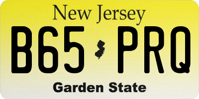 NJ license plate B65PRQ