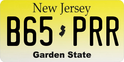 NJ license plate B65PRR