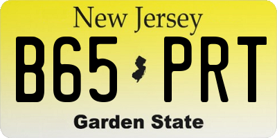 NJ license plate B65PRT