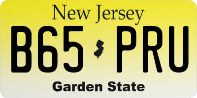 NJ license plate B65PRU