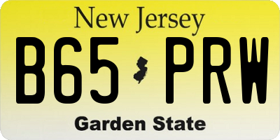 NJ license plate B65PRW