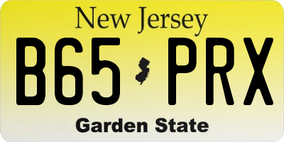 NJ license plate B65PRX