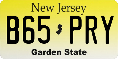 NJ license plate B65PRY