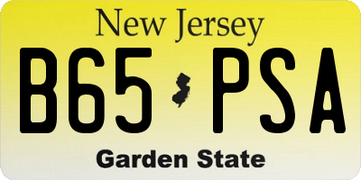 NJ license plate B65PSA