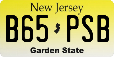 NJ license plate B65PSB