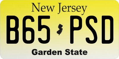 NJ license plate B65PSD