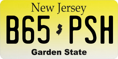 NJ license plate B65PSH