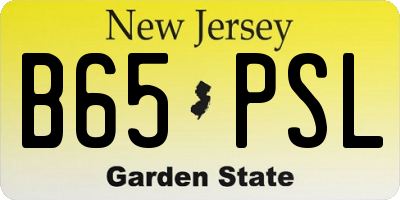 NJ license plate B65PSL