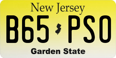 NJ license plate B65PSO
