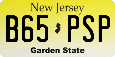 NJ license plate B65PSP