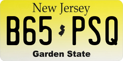 NJ license plate B65PSQ
