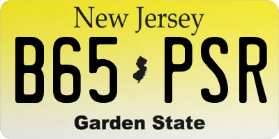 NJ license plate B65PSR