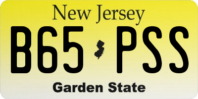 NJ license plate B65PSS