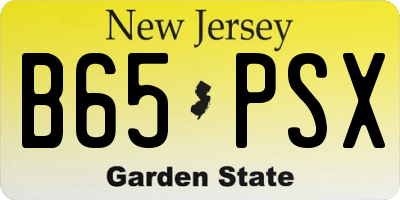 NJ license plate B65PSX