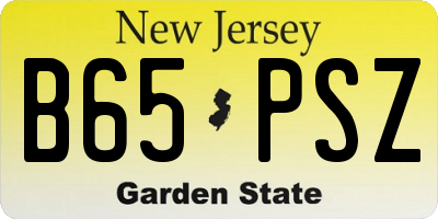 NJ license plate B65PSZ