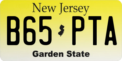 NJ license plate B65PTA
