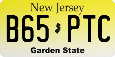 NJ license plate B65PTC