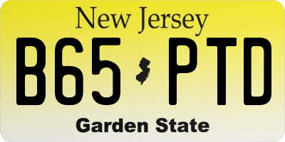 NJ license plate B65PTD