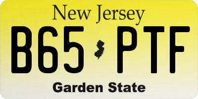 NJ license plate B65PTF