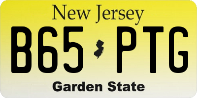 NJ license plate B65PTG