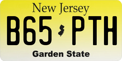 NJ license plate B65PTH
